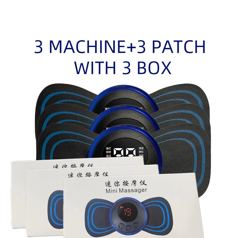 Thumbnail: LCD Display EMS Neck Stretcher Electric Massager Cervical Vertebra Massage Patc