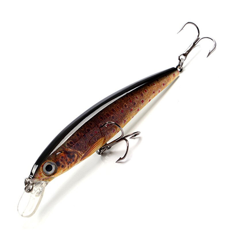 Thumbnail: FTK 12g Floating Swimbait Hard Bait Minnow Fishing Lure 10cm 3D Eye Jerkbait Wo