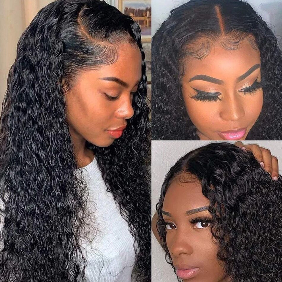Thumbnail: 12A Brazilian Afro Kinky Curly Bundles With Closure Human Hair Bundles With Fro