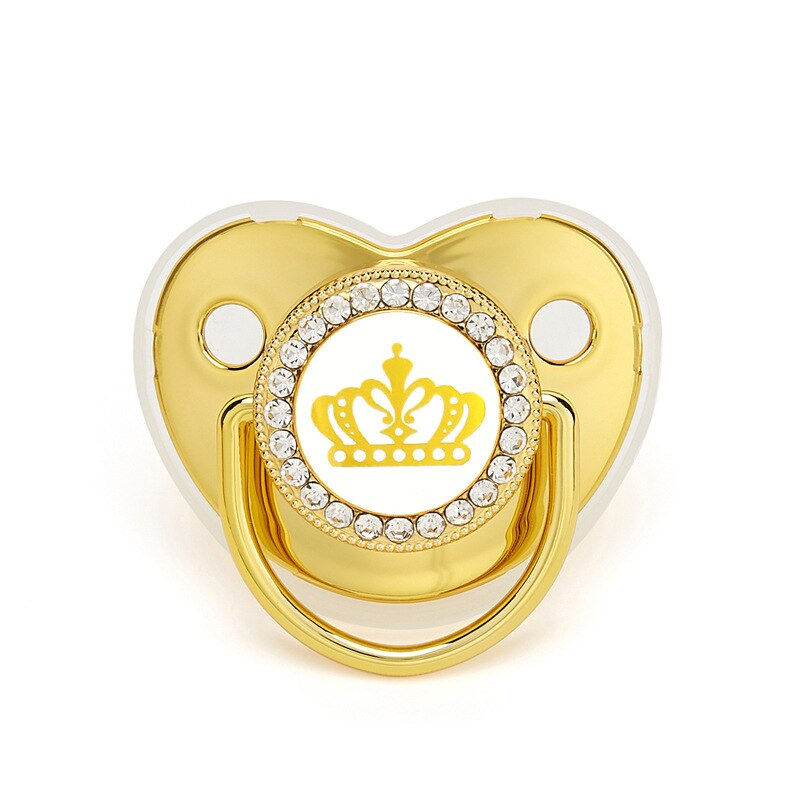 Thumbnail: Baby Pacifier Crown Bear Bling Newborn Pacifier BPA Free Silicone Infant Nipple