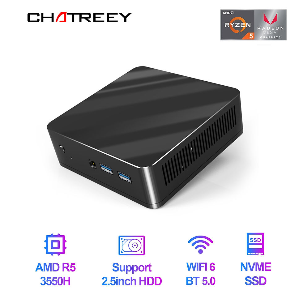 Thumbnail: Chatreey Mini PC Ryzen 5 3550H 4cores Gaming Desktop Computer NVME SSD WIFI6 HD