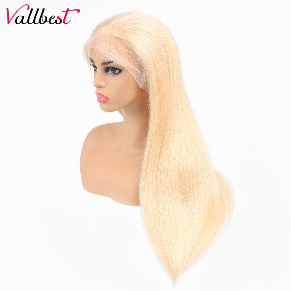 Thumbnail: Vallbest Indian 613 Straight Lace Front Wig Human Hair Wigs Pre-Plucked With Ba
