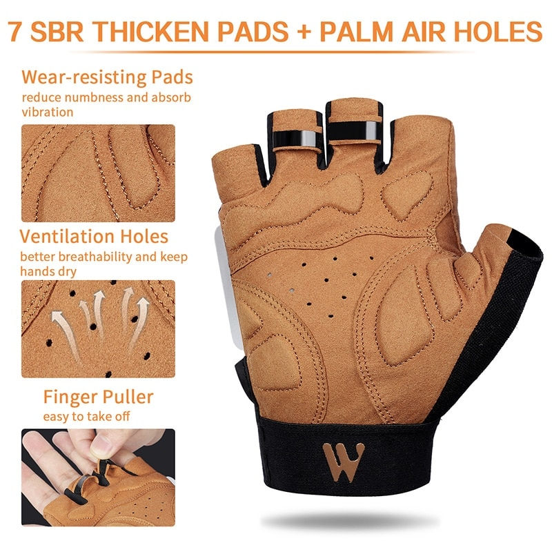 Thumbnail: WEST BIKING Sports Cycling Gloves Half Finger Men Women MTB Bike Gloves Running