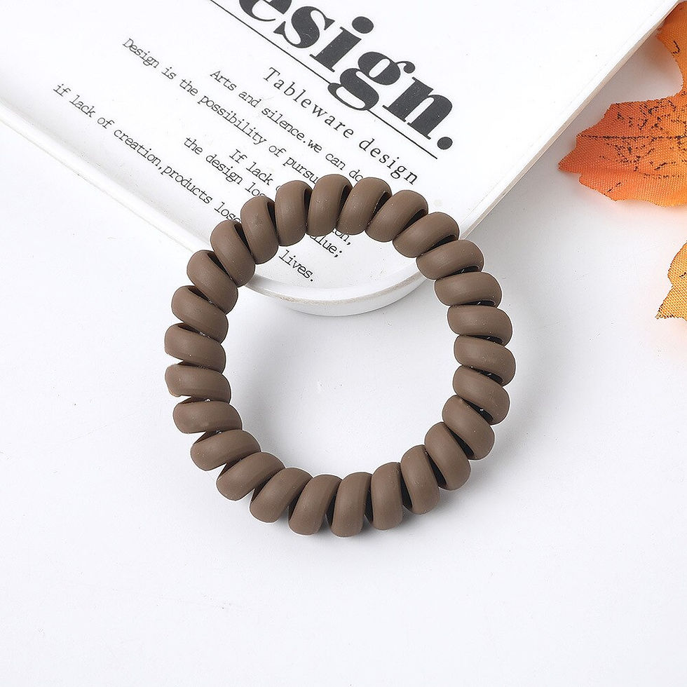 Thumbnail: Fashion Matte Scrunchie Telephone Wire Hair Bands Women Girls Rubber Band Frost