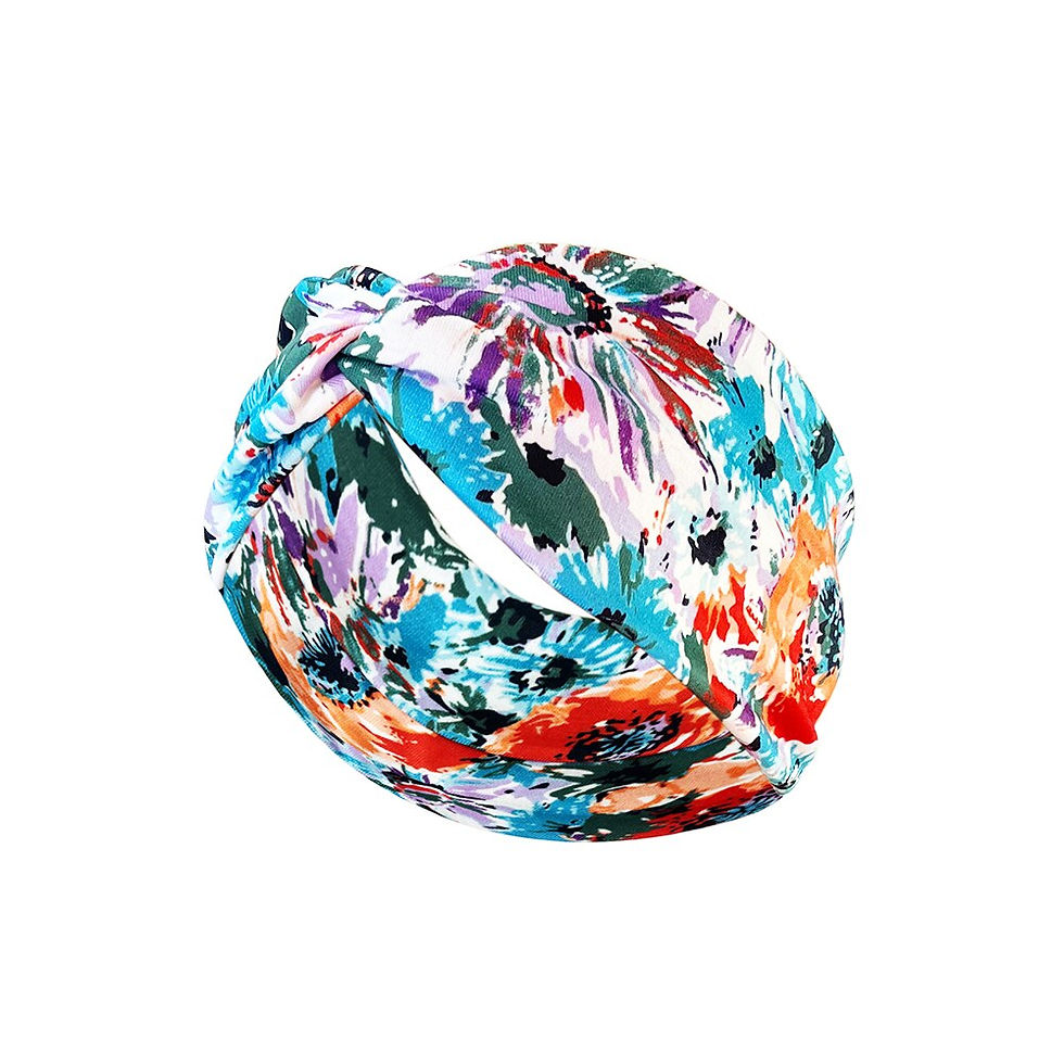 Thumbnail: Head Bands Cross Elasticity Hair Band Bandana Print Head Wrap Beauty Sports Hea