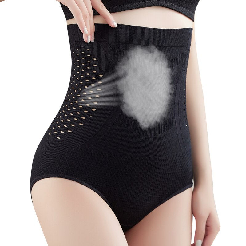 Thumbnail: Flarixa High Waist Shaping Panties For Women Breathable Hollow Out Belly Tummy 