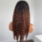 Thumbnail: Preplucked 26 Inches 180%Density Ombre Blonde Kinky Curly Lace Front Wig With B