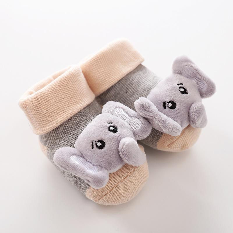 Baby Kids Toddler Anti-Slip Socks Spring Animal Infant Newborn Gift With Bells