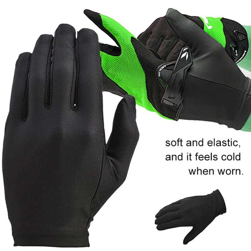 Thumbnail: Driving Cycling Party GlovesSize Usefulness  Black Liner Inner Thin Gloves Bike