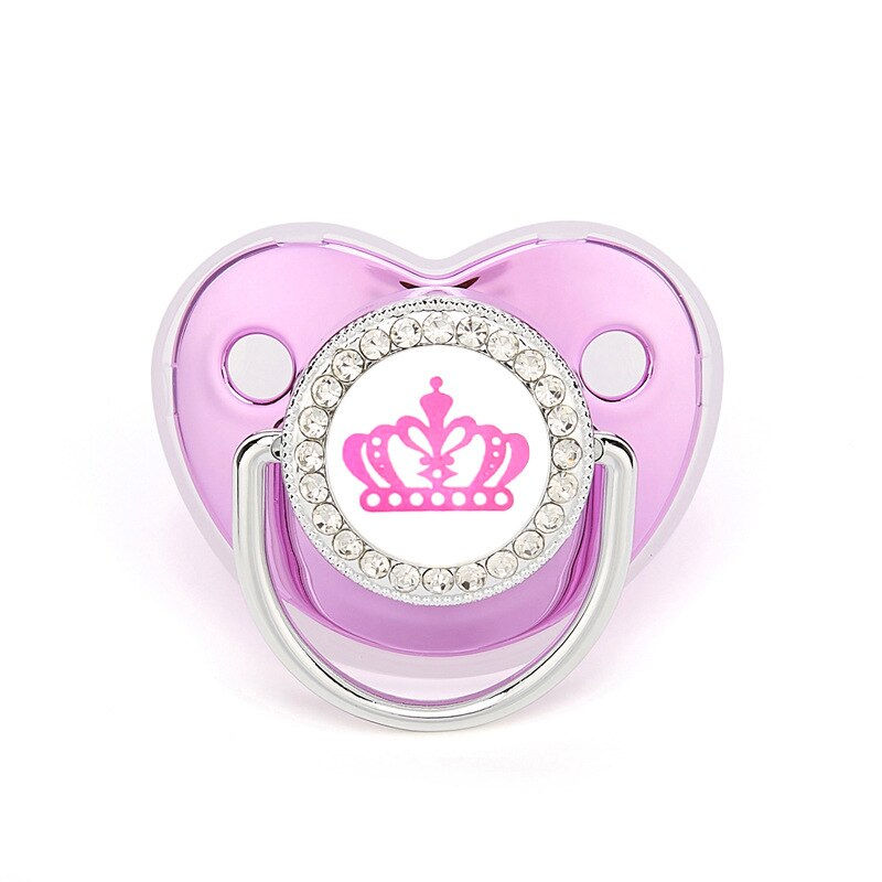 Thumbnail: Baby Pacifier Crown Bear Bling Newborn Pacifier BPA Free Silicone Infant Nipple