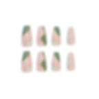 Thumbnail: 24pcs Simple Style Nail Art Colorful Lines Fake Nails In Shape Of Water Drop Pr
