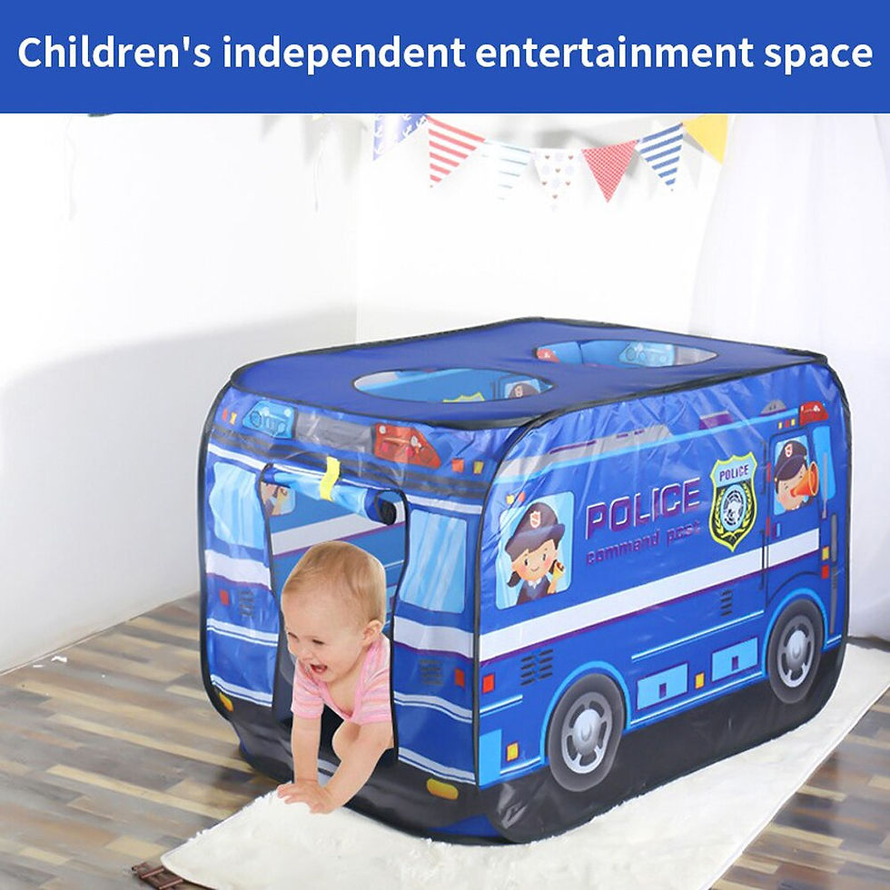 Thumbnail: Children's Car Tent House Fire Truck Foldable Play Tent Indoor and Outdoor Game