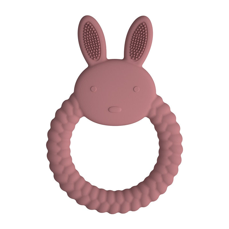 Thumbnail: Fruits Shape Baby Chewing Teether Toys Safe BPA Free Silicone Teething Chew Den