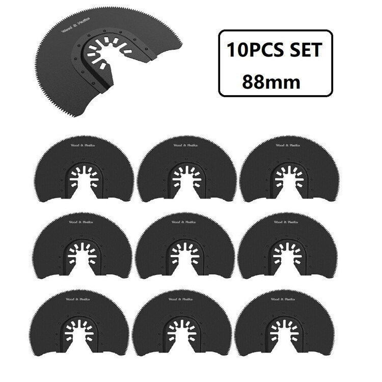 Thumbnail: 10Pcs 88mm Oscillating Saw Blade Semi-circular Saw Blade Swing Type Multi-funct