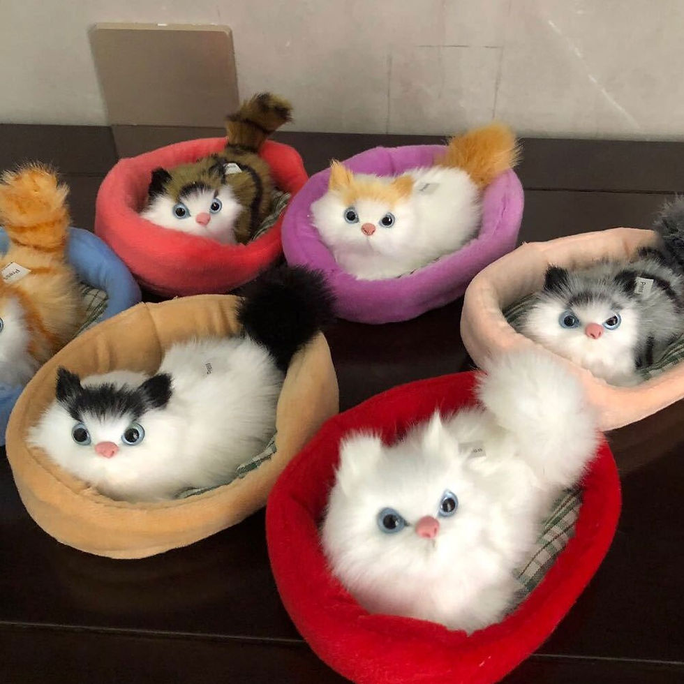 Thumbnail: Simulation Mini Cat Cute Plush Cats with Sound Children Birthday Gifts Creative