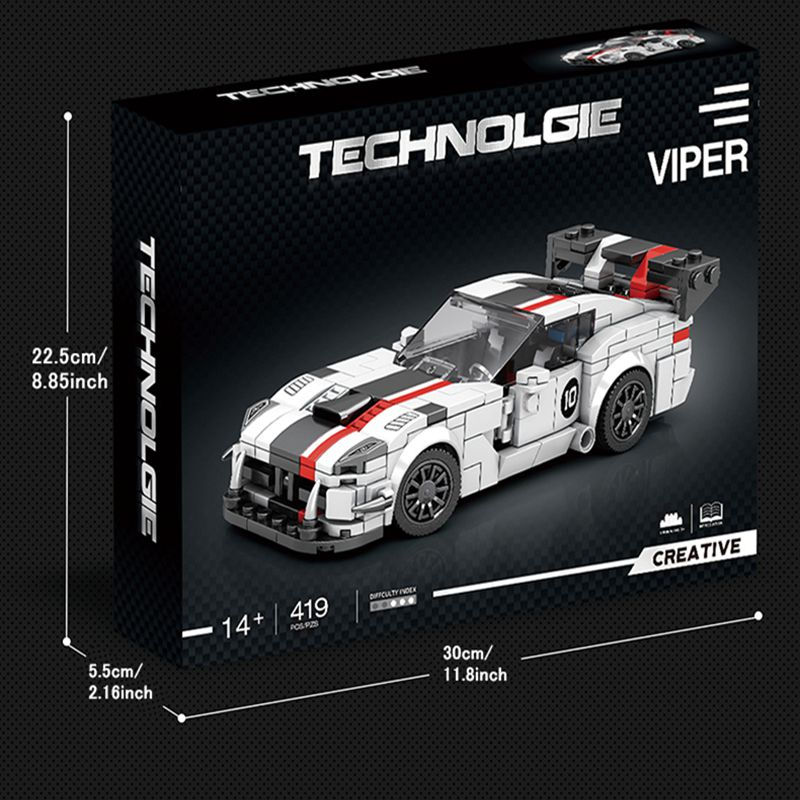 Thumbnail: City Technical Speed Car Building Blocks Sport Racing Car Vehicles Assembled Br
