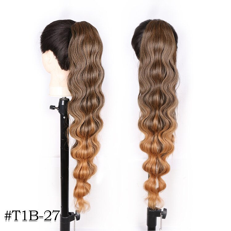 Thumbnail: Julianna Synthetic Hair Ponytail Extension Long 28 Inch Organic Afro Kinky Curl