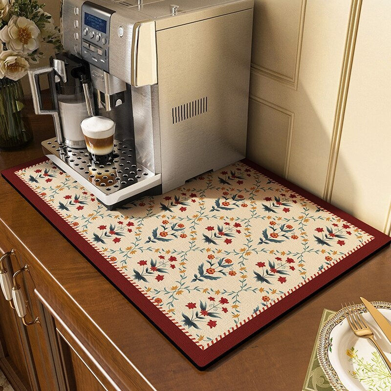 Thumbnail: Dish Drying Mat Heat Insulation Meal Mat Waterproof and Oilproof Placemat Kitch