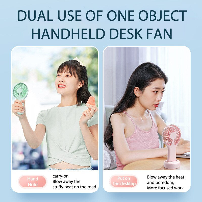 Thumbnail: Handheld Small Fan Cooler Portable Small Usb Charging Fan Mini Silent Charging 