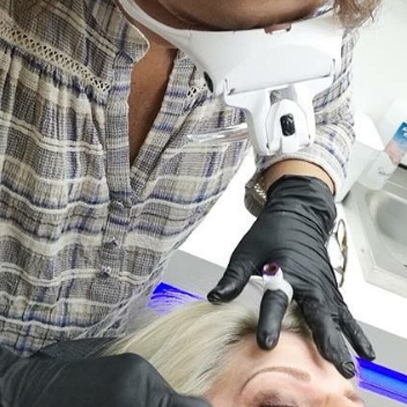 Thumbnail: Microblading Headband Magnification Goggles Magnifying Glasses LED Light Perman
