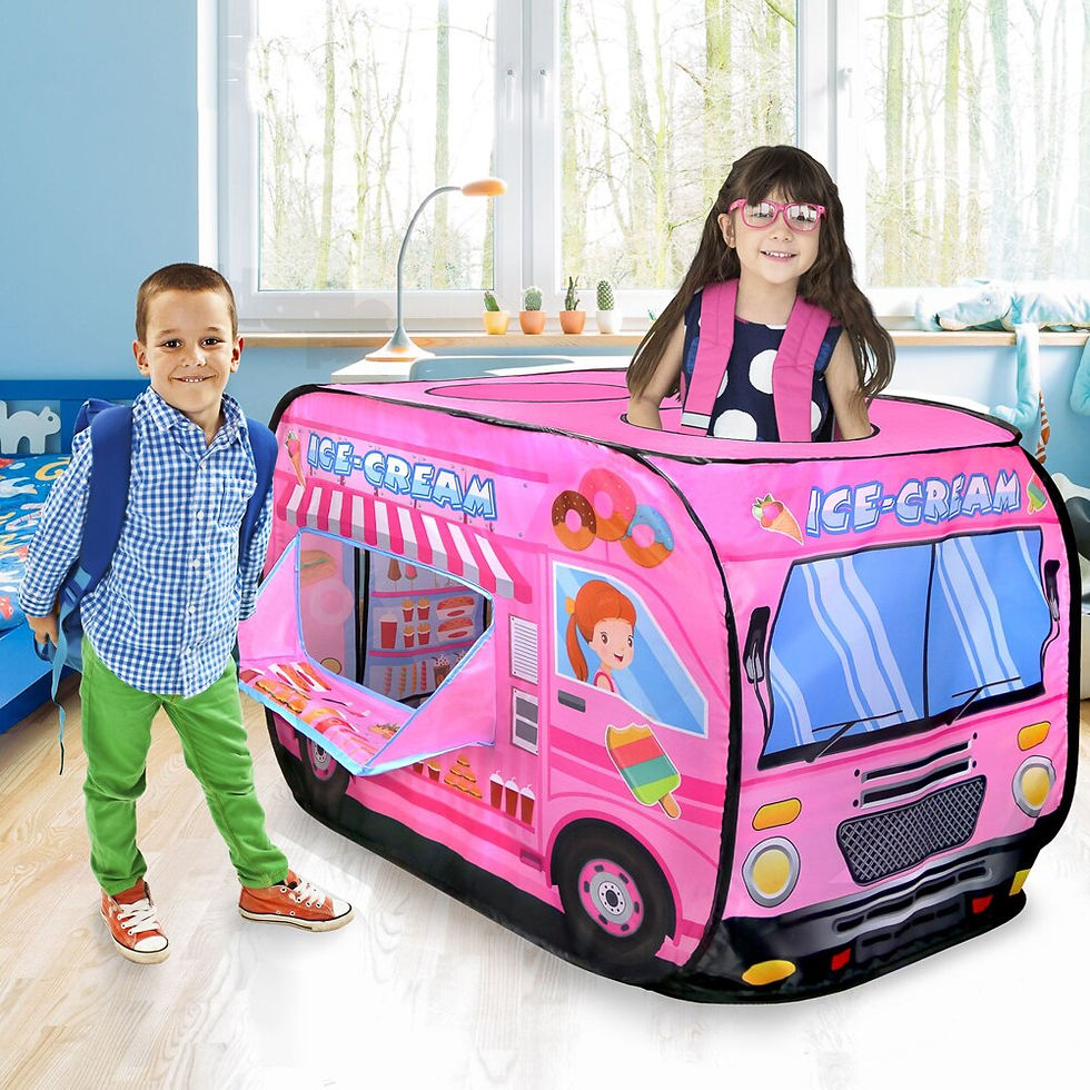 Thumbnail: Children's Car Tent House Fire Truck Foldable Play Tent Indoor and Outdoor Game