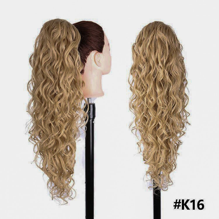 Thumbnail: Julianna Synthetic Hair Ponytail Extension Long 28 Inch Organic Afro Kinky Curl