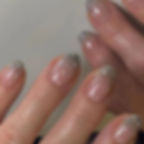 Thumbnail: 24pcs Simple Style Nail Art Colorful Lines Fake Nails In Shape Of Water Drop Pr