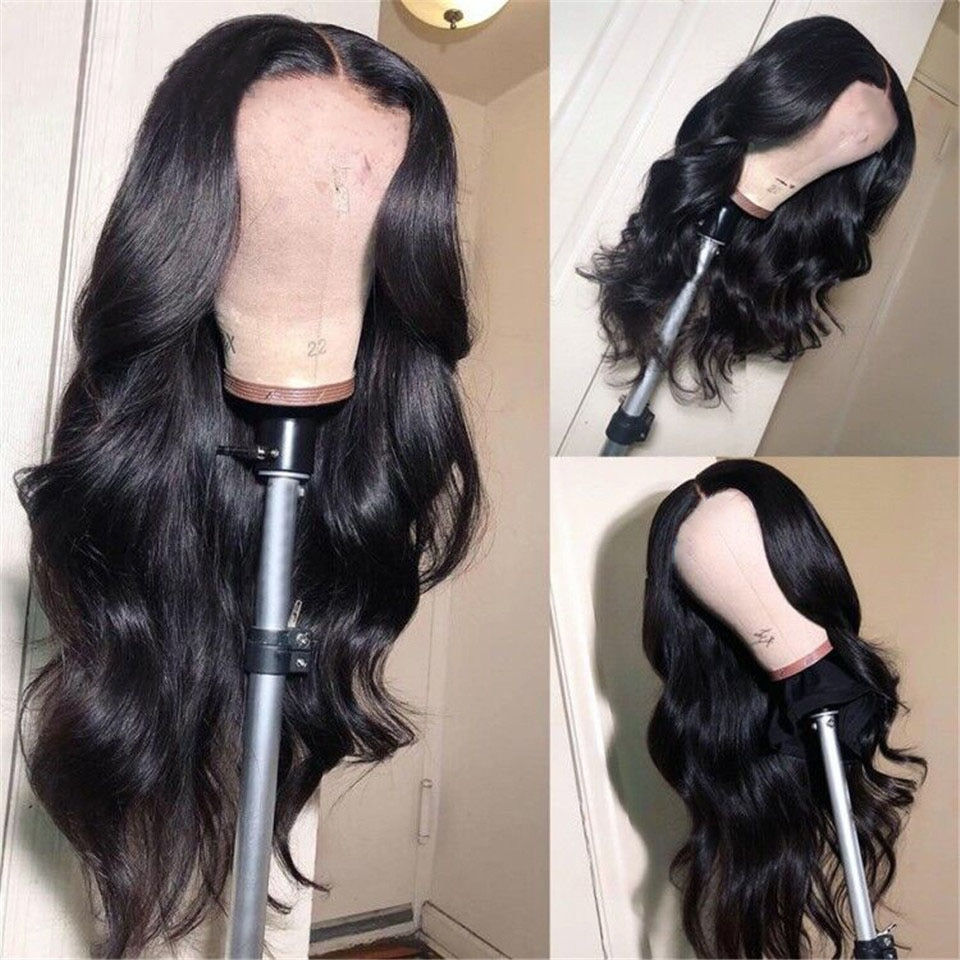 Thumbnail: 13x4 Lace Frontal Human Hair Wig Glueless Wig Human Hair Ready To Wear 4x4 Body