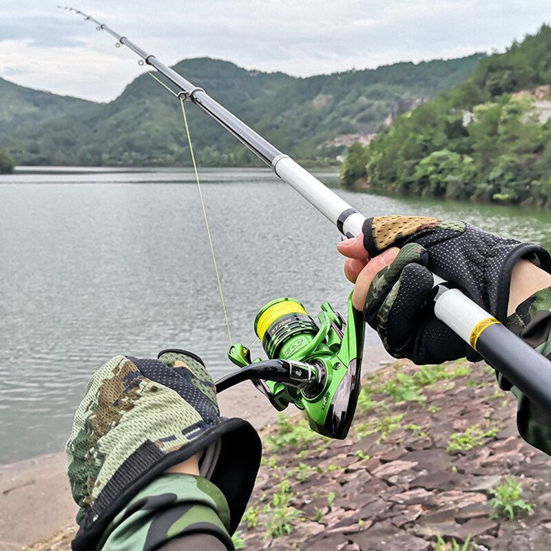 Thumbnail: Telescopic Rock Fishing Rod Spinning Fly Carp Feeder Carbon Fiber1.5M 1.8M 2.1M