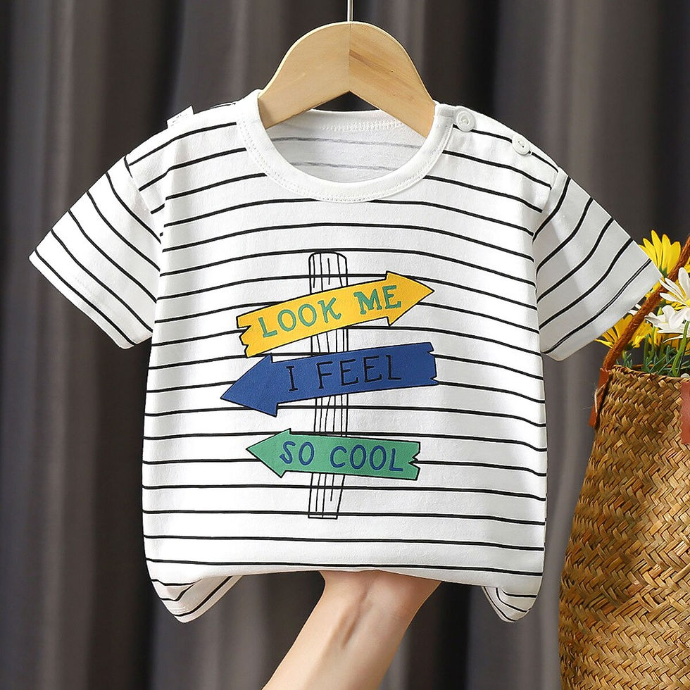Thumbnail: Children's T-shirt summer boys girls Kids cotton Short Sleeve Shirt Sweatshirt 