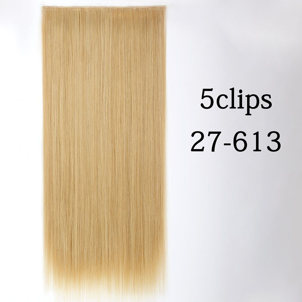 Thumbnail: Synthetic Long Straight Hairstyles 5 Clip In Hair Extensions Blonde Brown 22 32