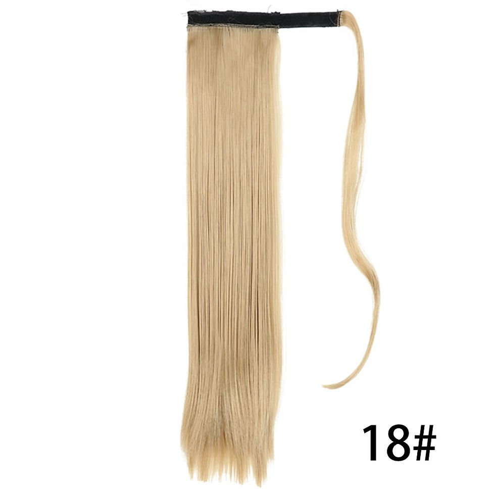 Thumbnail: XINRAN Synthetic Long Straight Ponytail Clip In Hair Extensions Wrap Around Pon