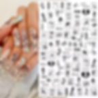 Thumbnail: 1PCS 3D Laser Heart Letter Nail Sticker Nail Art Decoration Flower Star Nail Ac