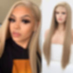 Thumbnail: Synthetic Lace Front Wig Long Straight Hair Lace Wigs for Women with Baby Hair 