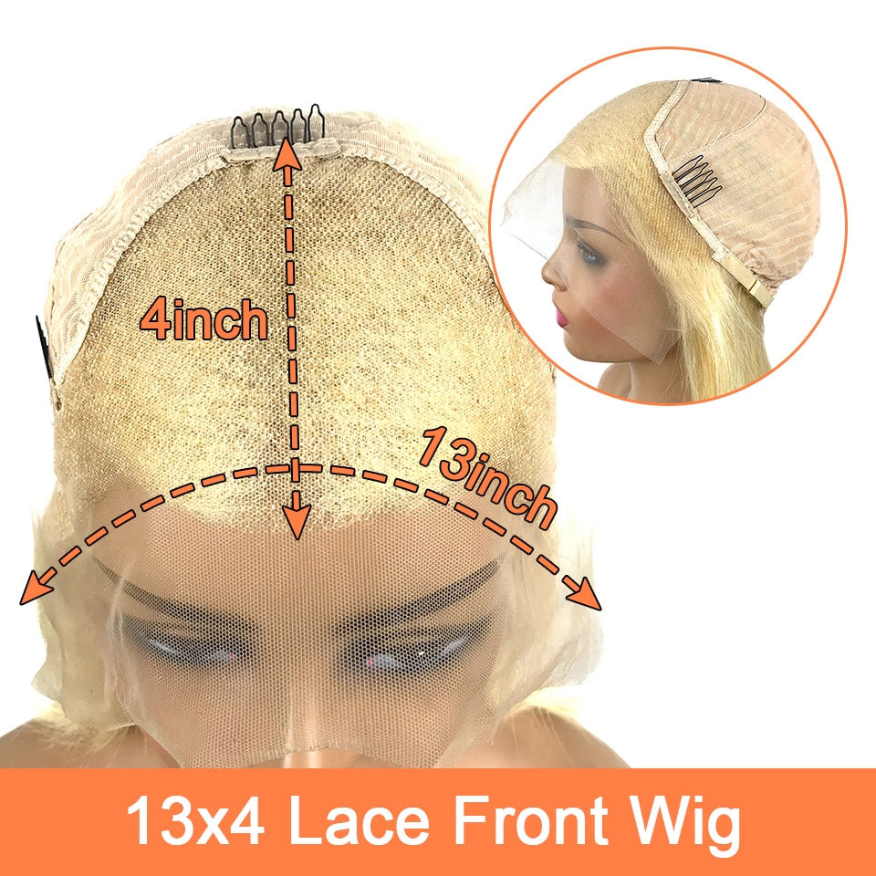 Thumbnail: 13x4 Red Short Bob Wig Lace Front Human Hair Wigs For Women Brazilian HD Transp