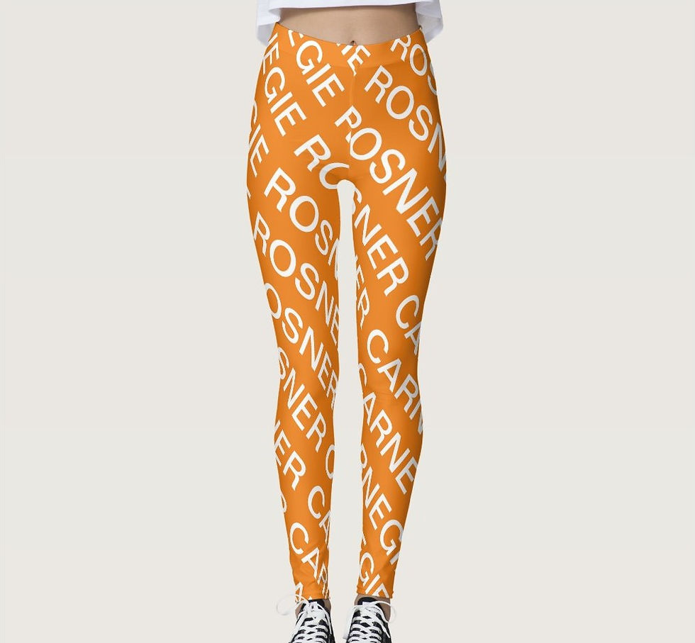 Thumbnail: Rosner Carnegie SPORT® 1060-10 DESIGNER COUTURE LEGGINGS - ORANGE