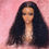 Miniatura: Natural Black 180%Density 26Inch Soft Long Kinky Curly Preplucked Lace Front Wi