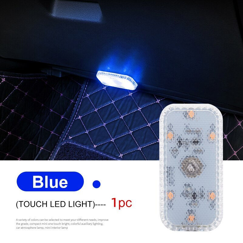 Thumbnail: LED Touch Light Mini Wireless Car Interior Lighting Auto Roof Ceiling Reading L