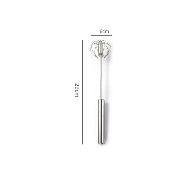Thumbnail: Household Semi-Automatic Rotating Egg Beater Stainless Steel Turning Cream Uten