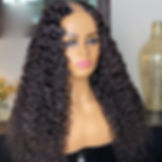 Thumbnail: Long Soft Natural Black 24inch Kinky Curly U Part Wig European Remy Human Hair 