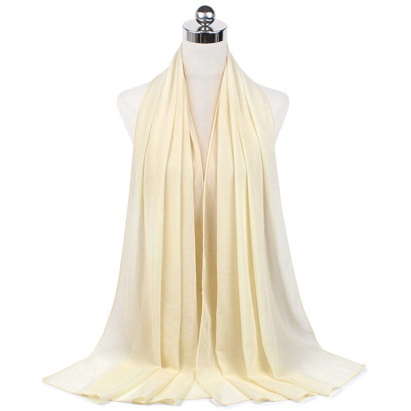 Thumbnail: New Premium Plain Chiffon Scarf Muslim Hijab Instant Shawl Soft Ball Bubble Chi