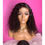 Miniaturbild: Soft Natural Black 180%Density 26Inch Long Kinky Curly Preplucked Lace Front Wi