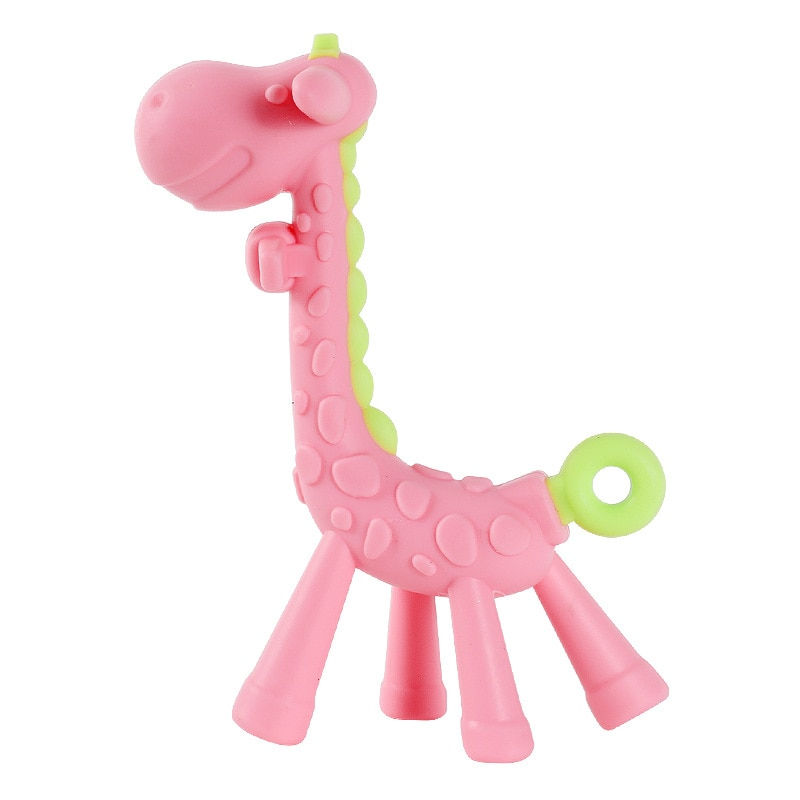 Thumbnail: Fruits Shape Baby Chewing Teether Toys Safe BPA Free Silicone Teething Chew Den