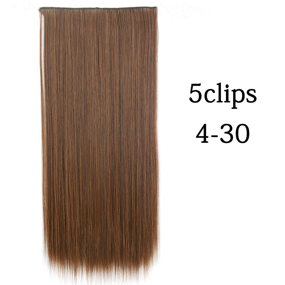 Thumbnail: Synthetic 5 Clip In Hair Extension Natural Blonde Brown Long Wavy Hairstyle Hea