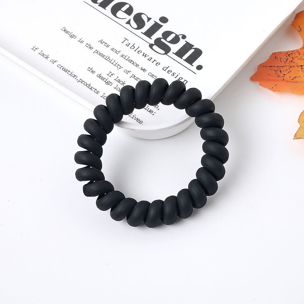 Thumbnail: Fashion Matte Scrunchie Telephone Wire Hair Bands Women Girls Rubber Band Frost