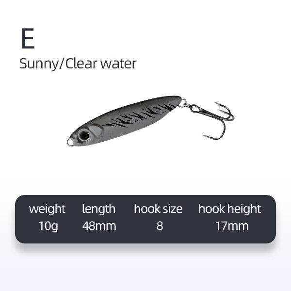 Thumbnail: HANDING Metal Jig Fish 7/10/15g Fishing Jigs Saltwater Fishing Lures with Assis