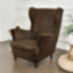 Thumbnail: New Solid Velvet Wing Chair Cover Stretch Armchair Covers Removable Wingback Fu