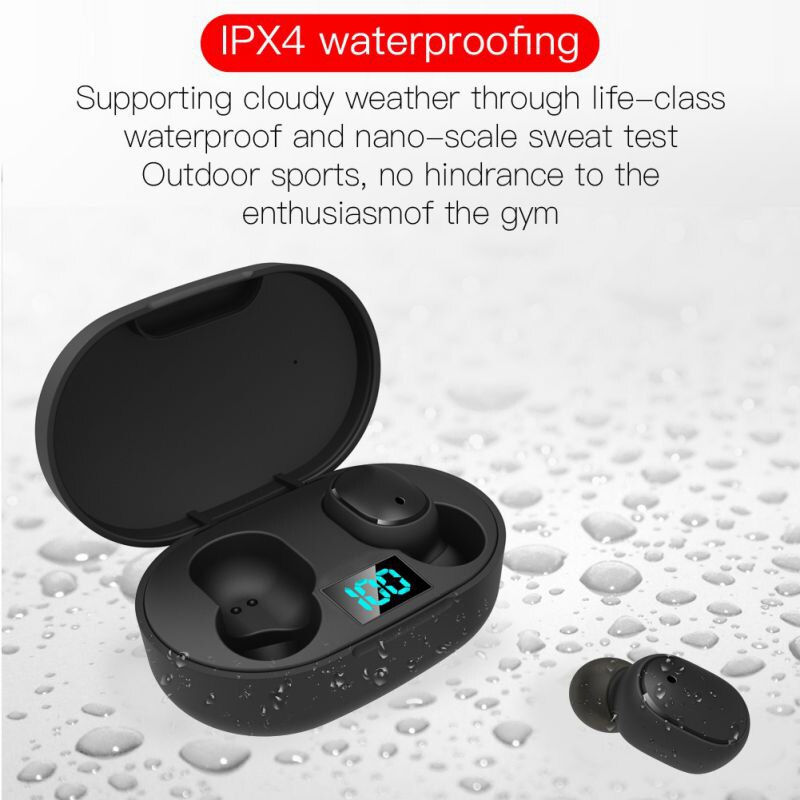 Thumbnail: TWS E6S Fone Bluetooth Earphones Wireless Headphones LED Display Noise Cancelli