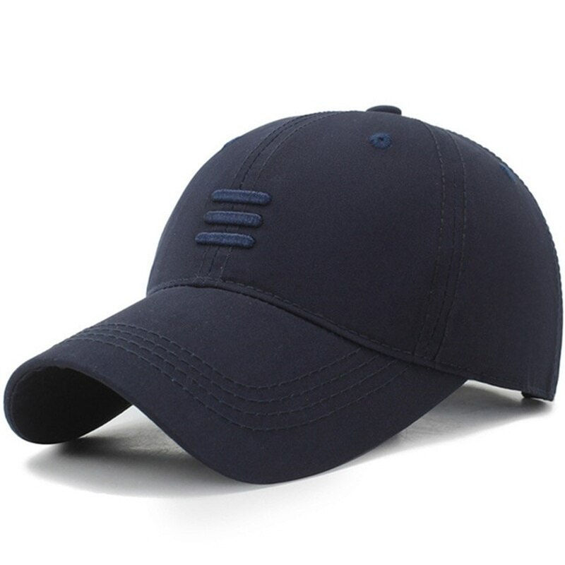 Thumbnail: Three Horizontal Lines Embroidery Baseball Caps Spring and Autumn Outdoor Adjus