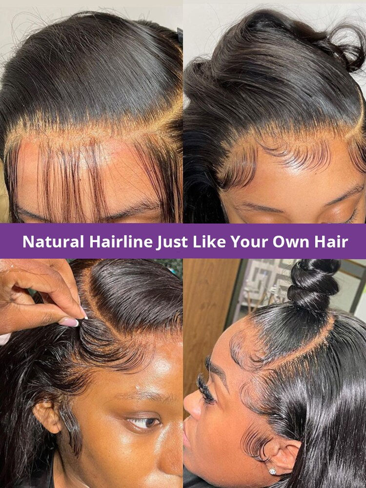 Thumbnail: HD 13x6 Transparent Body Wave Lace Frontal Wig 30 40Inch 13x4 Lace Frontal Huma